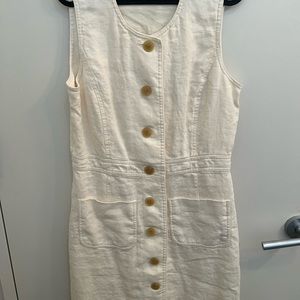 Tory Burch cream button down dress